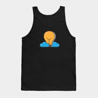 Cute smart book bulb illustration Tank Top